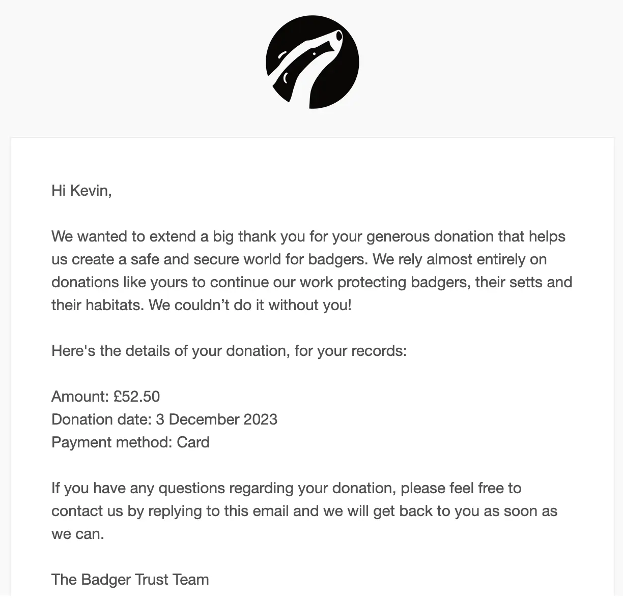 badger-trust-donation